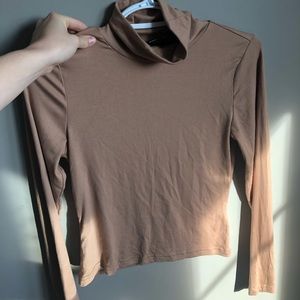 Shein tan turtle neck long sleeve